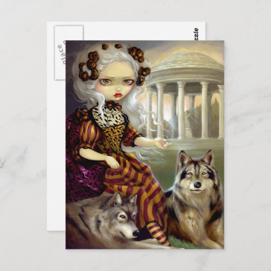 "Loup-Garou:  Briefkaart Le Temple" (Voorkant / Achterkant)