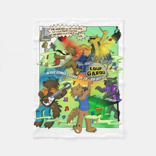 LOUP GAROU Dekbed Fleece Deken (Voorkant)