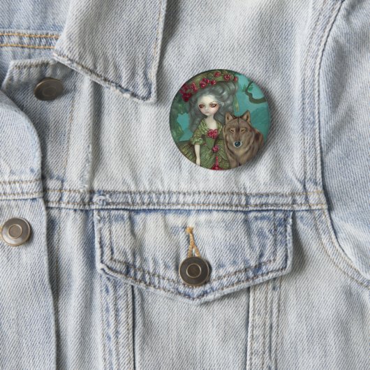 "Loup-Garou: La Foret" Button (In situ)
