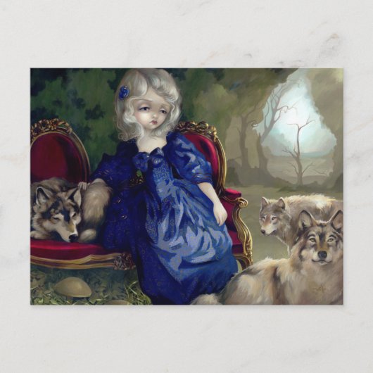 "Loup-Garou:  La Tristesse" Briefkaart (Voorkant)