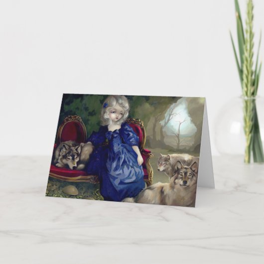 Loup-Garou: La Tristesse Wenskaart Kaart (Voorkant)