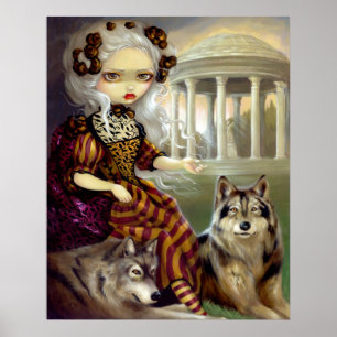 Loup-Garou: Le Temple ART PRINT rococo wolf gothic