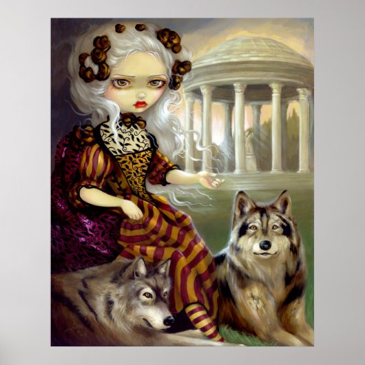 Loup-Garou: Le Temple ART PRINT rococo wolf gothic (Voorkant)