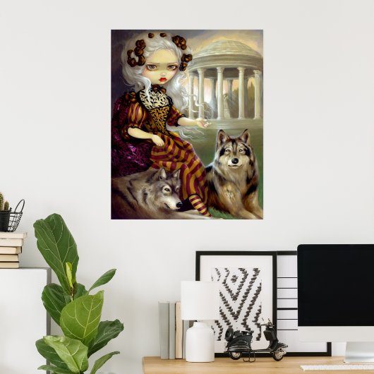 Loup-Garou: Le Temple ART PRINT rococo wolf gothic (Thuiskantoor)