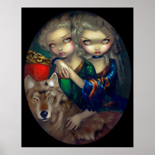 Loup-Garou: Les Jumeaux ART PRINT wolf vampire