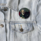 "Loup-Garou: Noir" Button (In situ)