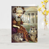 "Loup-Garou:  Wenskaart van le Temple het" Kaart (Gele Bloem)