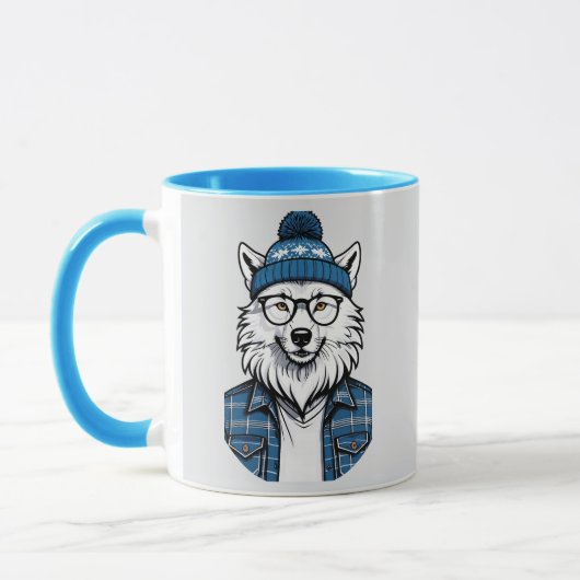 Loup Hivernal Stylisé Mok (Links)