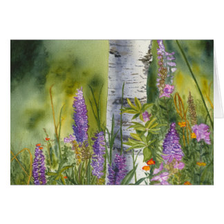 Loupinen en Birchbomen