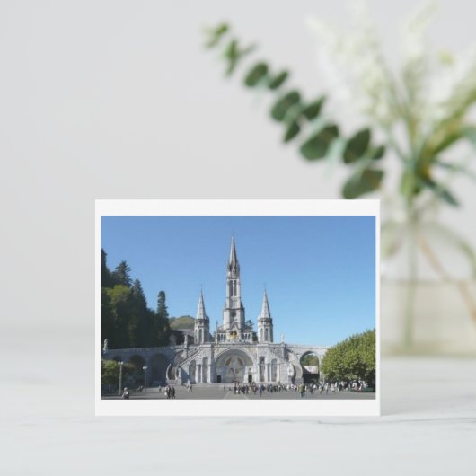 Lourdes - basilica - basilique - Frankrijk Briefkaart (Staand voorkant)