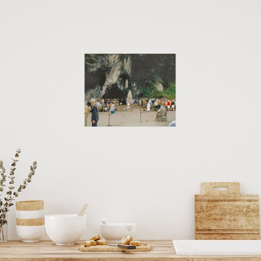  Lourdes, de Grotto Poster (Keuken)