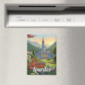 Lourdes France Reizen Bloemen Magneet (Insitu (Vaatwasser))