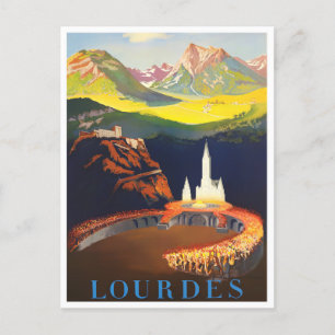 Lourdes France vintage Briefkaart