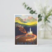 Lourdes France vintage Briefkaart (Staand voorkant)