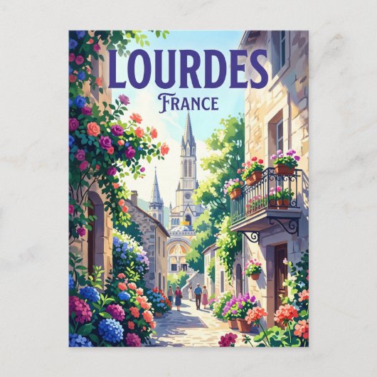 Lourdes Frankrijk Briefkaart (Voorkant)