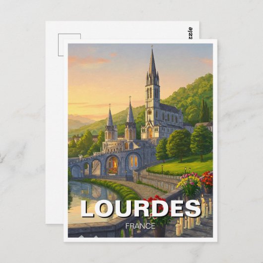 Lourdes Frankrijk Reizen Briefkaart (Voorkant / Achterkant)