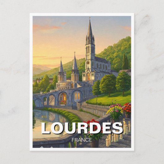 Lourdes Frankrijk Reizen Briefkaart (Voorkant)