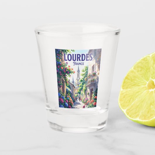 Lourdes Frankrijk Shot Glas (Voorkant)