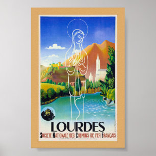 Lourdes Frankrijk Vintage Poster 1939