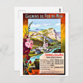 Lourdes, Frankrijk, vintage-reis Briefkaart (Voorkant / Achterkant)