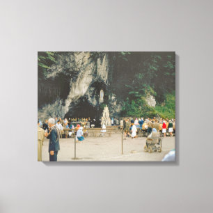 Lourdes, Grotto Canvas Afdruk