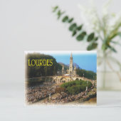 Lourdes, pelgrims op Rosary Square Briefkaart (Staand voorkant)