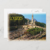 Lourdes, pelgrims op Rosary Square Briefkaart (Voorkant / Achterkant)