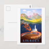 Lourdes, stad en kerk. Pyreneeën Briefkaart (Voorkant / Achterkant)
