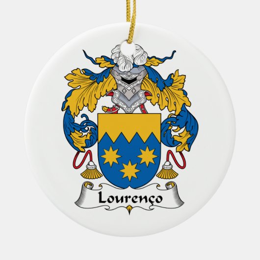 Lourenco Family Crest Keramisch Ornament (Voorkant)