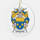 Lourenco Family Crest Keramisch Ornament (Links)