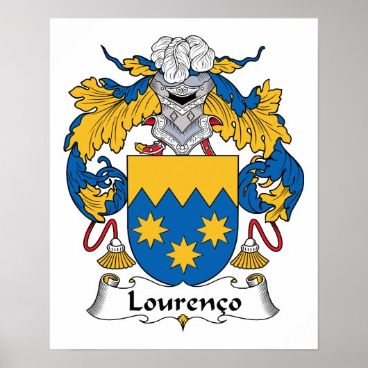 Lourenco Family Crest Poster (Voorkant)