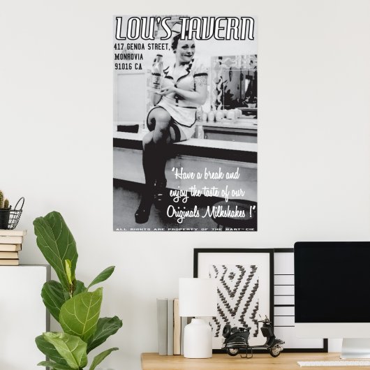 LOU'S TAVERN POSTER (Thuiskantoor)