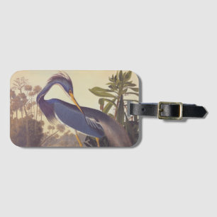 Lousiana Heron in grijs, groen en blauw door Audub Bagagelabel