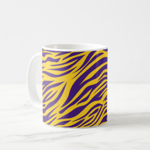 Lousiana Tiger Stripes Paarse en Goud Koffiemok