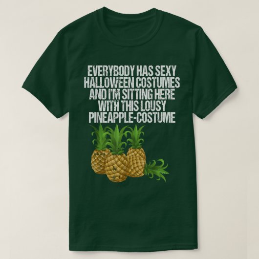 Lousy Pineapple Costume Funny Easy Fruits Hallowee T-shirt (Design voorkant)