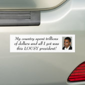 Lousy President Bumpersticker (Op auto)