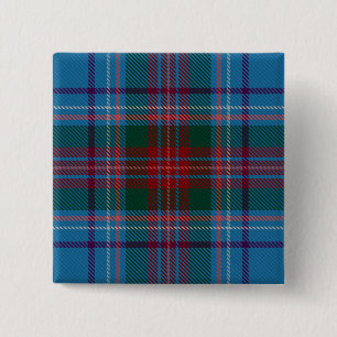 Louth County Irish Tartan Vierkante Button 5,1 Cm