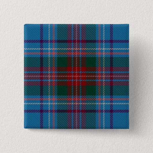 Louth County Irish Tartan Vierkante Button 5,1 Cm (Voorkant)