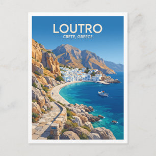 Loutro dorp Chora Sfakion Griekenland Briefkaart