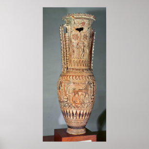 Loutrophoros die een spinnex afbeelden poster