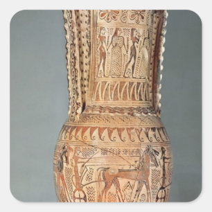 Loutrophoros die een spinnex afbeelden vierkante sticker