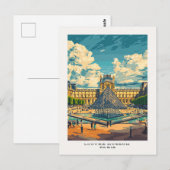 Louvre Briefkaart Paris France Reizen (Voorkant / Achterkant)