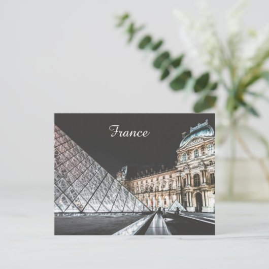 Louvre glazen piramide Parijs piramide Briefkaart (Staand voorkant)