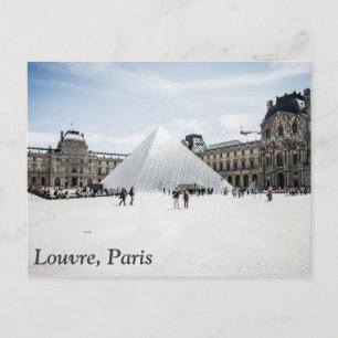 Louvre in witte winter Parijs Briefkaart