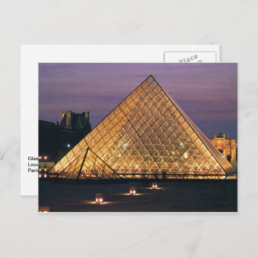 Louvre Museum Briefkaart (Voorkant / Achterkant)