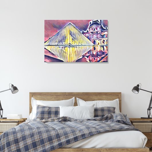 Louvre Museum Canvas Afdruk (Insitu (Slaapkamer))