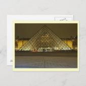 Louvre Museum in Night, Parijs, Frankrijk Briefkaart (Voorkant / Achterkant)