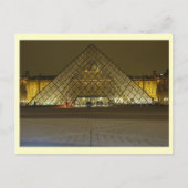 Louvre Museum in Night, Parijs, Frankrijk Briefkaart (Voorkant)