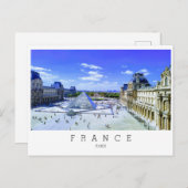 Louvre museum, Parijs, Franse Briefkaart (Voorkant / Achterkant)