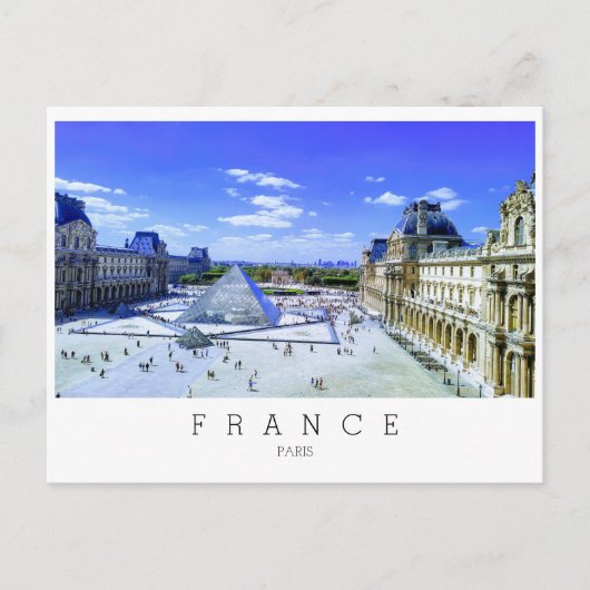 Louvre museum, Parijs, Franse Briefkaart (Voorkant)